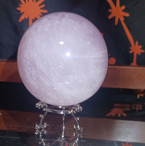 Rose Quartz Sphere - Picture 3 of 8